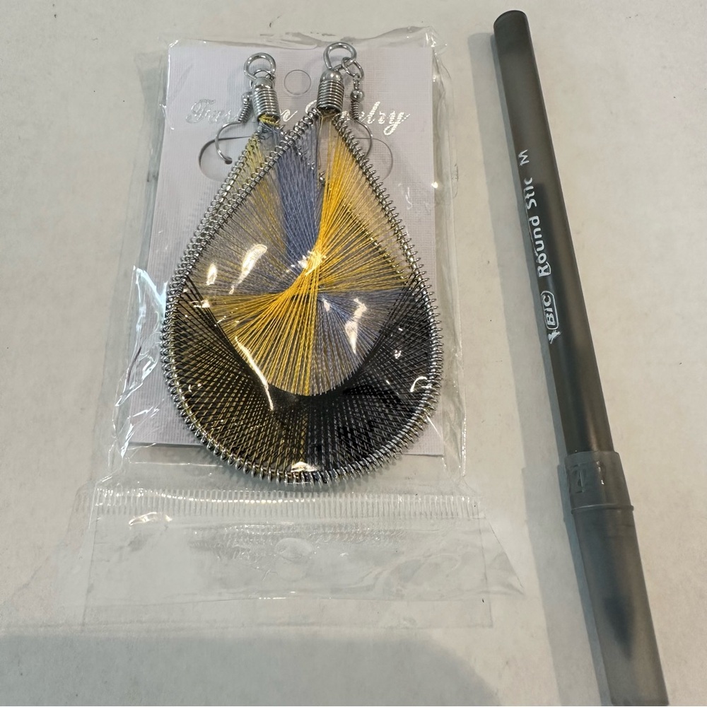 Silk woven earrings. New in the original bag. - Picture 3 of 3